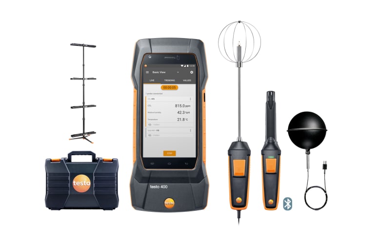 testo 400 IAQ and comfort kit with tripod